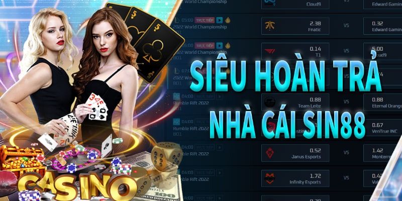 Ưu đãi siêu hoàn trả Sin88 cho tất cả thành viên tại nhà cái 6 Siêu hoàn trả Sin88
